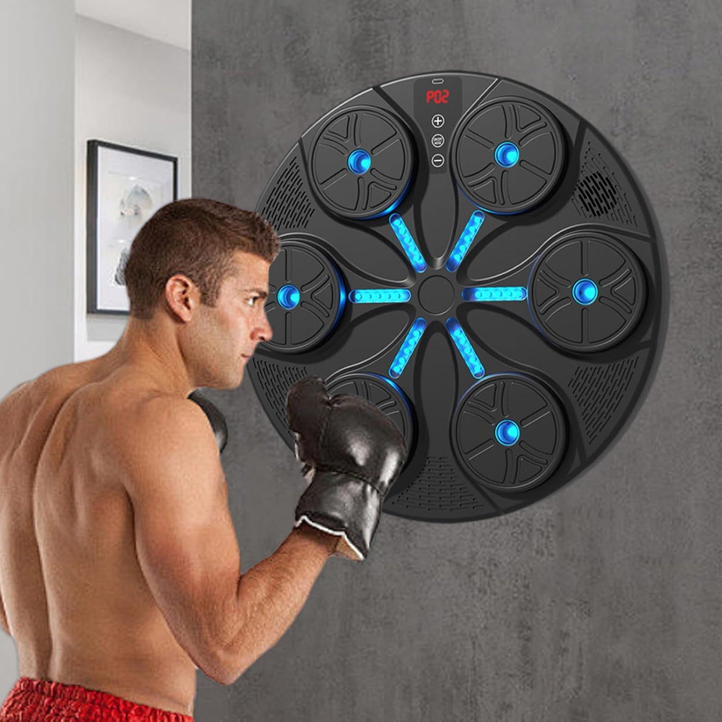 Music Boxing Machine, Smart Boxing Exercise Equipment, Punching Training Device for Home, Studio, and Gym Use, Interactive Indoor Workout Gear for Fitness and Fun