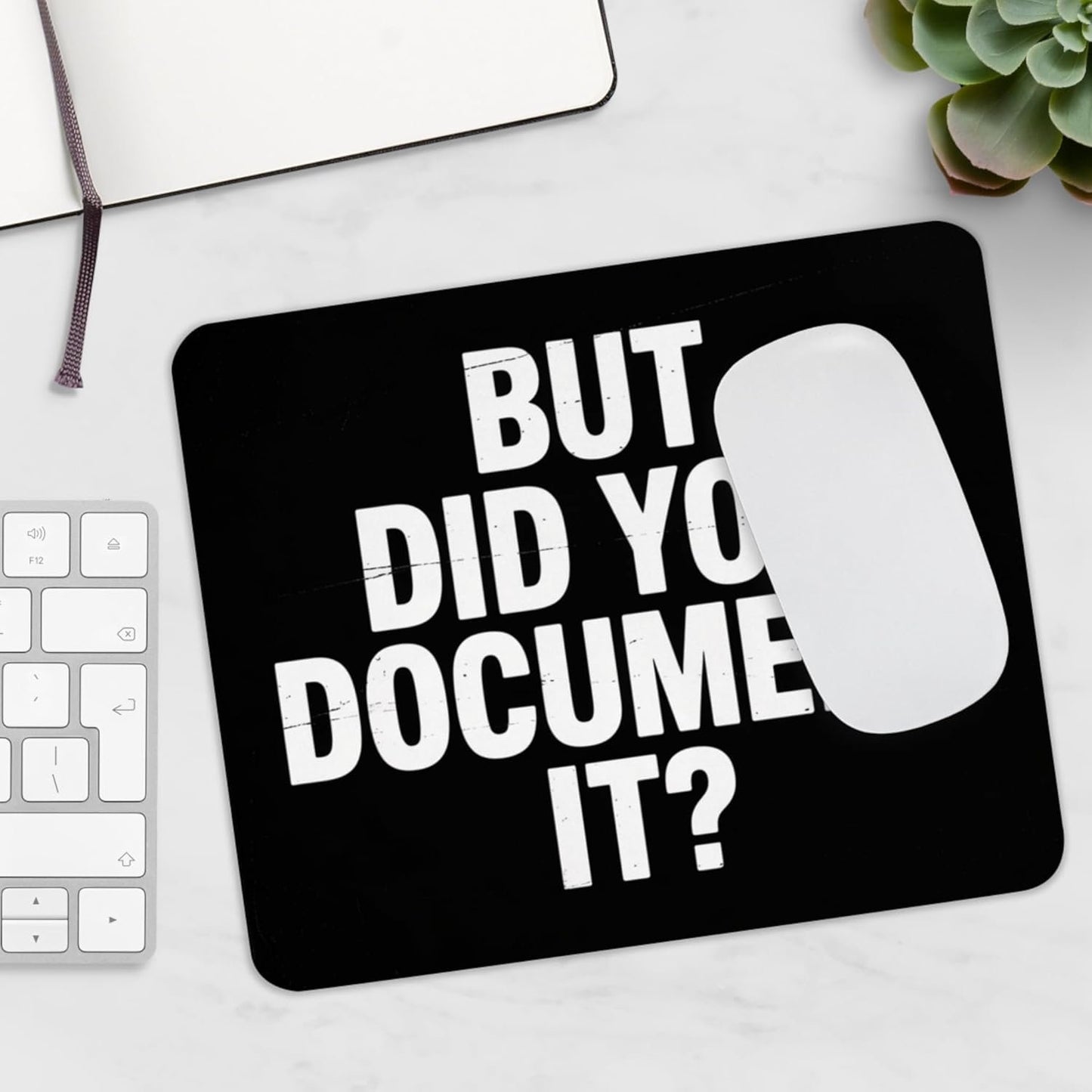 Funny Mouse Pad But Did You Document It Tech Joke Mousepad for Engineer or Maintenance Non-Slip Rubber Base Office Desk Mat Gag Gift for IT Technicians Programmers Work Humor Accessory