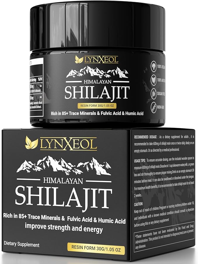 Himalayan Shilajit Resin 30g - Pure Organic Shilajit for Men & Women, Lab Tested, Rich in 85+ Trace Minerals - Fulvic & Humic Acid, Natural Energy & Muscle Support, Vitality & Wellness Supplement