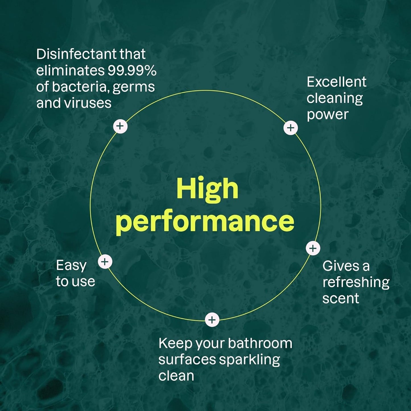 ATTITUDE Bathroom Cleaner Disinfectant 99.99%, Made in Canada, Eliminates Bacteria, Germs and Viruses, Vegan, Lavender and Thyme, 800 mL