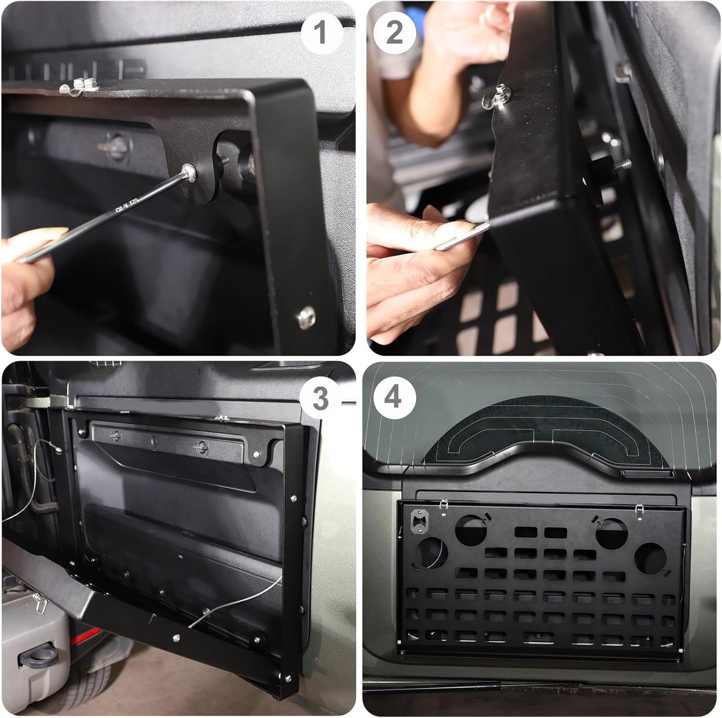 Car tailgate table storage rack metal foldable cargo storage rack for Land Rover Defender 2020-2021 car Parts