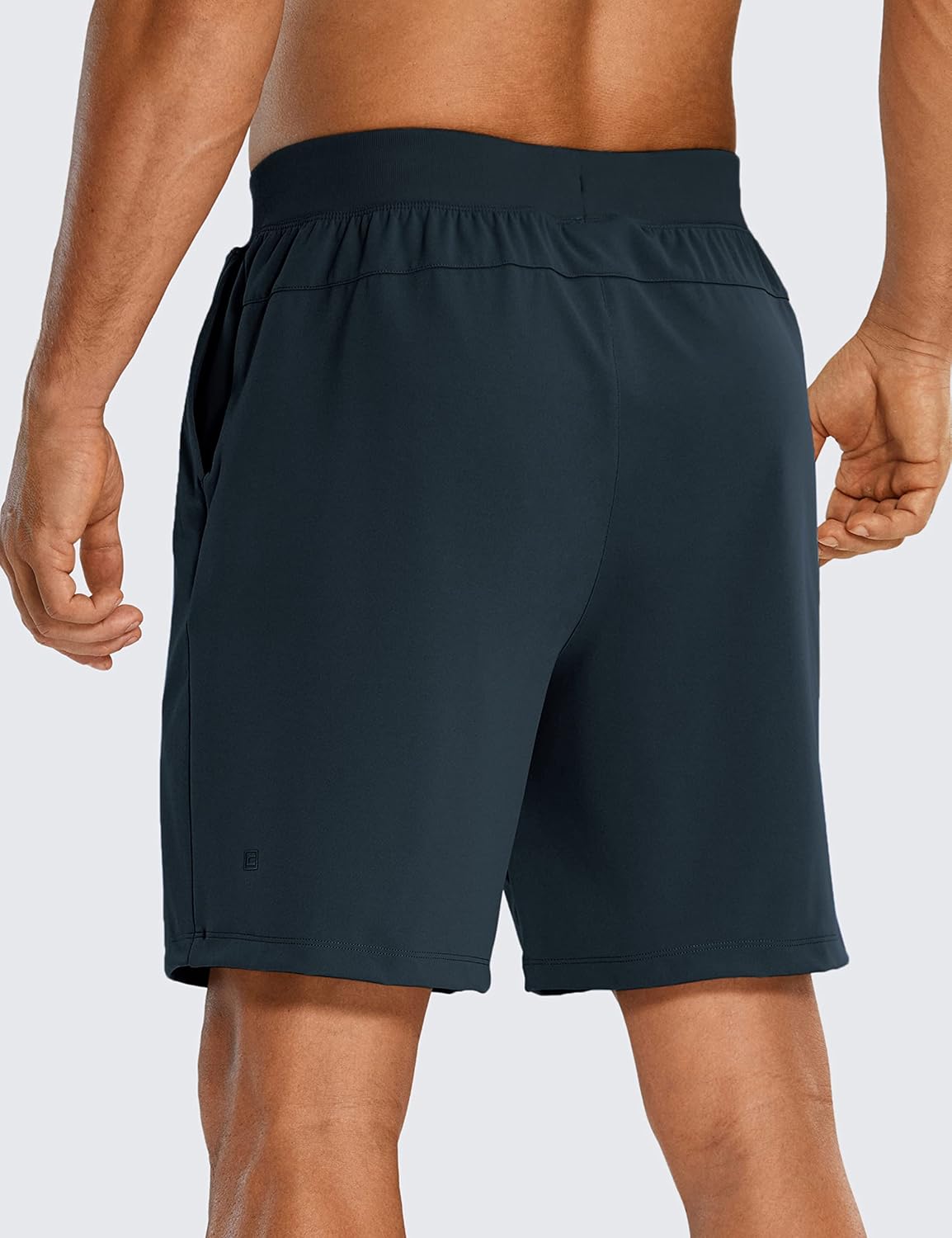 CRZ YOGA Men's Stretch Workout Shorts Lightweight Running Gym Athletic Shorts with Pockets - 7 Inches
