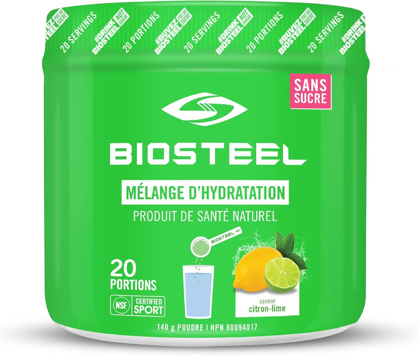 BioSteel Hydration Mix Mixed Berry + Lemon Lime Bundle (20 Servings each), Zero Sugar Hydration Drink Mixes