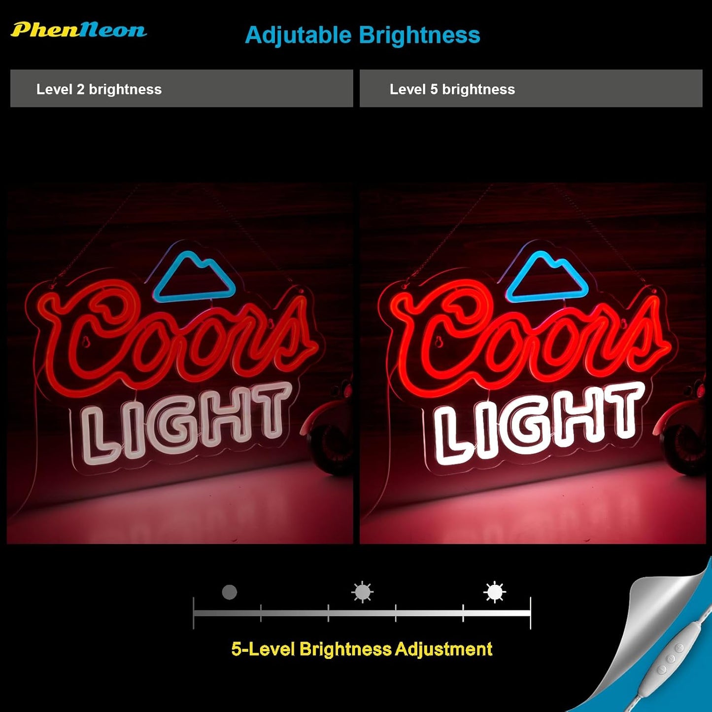 Cors Beer Neon Sign for Wall Decor, Light Beer Bar Neon LED Lights Perfect for Bars Man Cave Home Bars Bedroom Decor Creative Christmas Birthday Party Gifts, Vibrant Nighttime Ambience