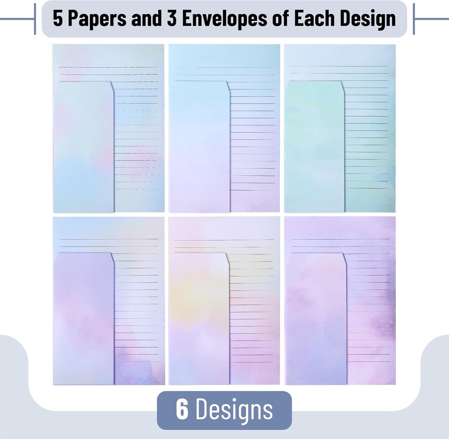Mr. Pen- Stationery Writing Paper with Envelopes, 30 Letter Writing Paper with 18 Envelopes, Cute Stationary Set for Writing Letters, 8.18 x 5.5 Inch Stationary Paper and 6.55 x 3.2 Inch Envelopes
