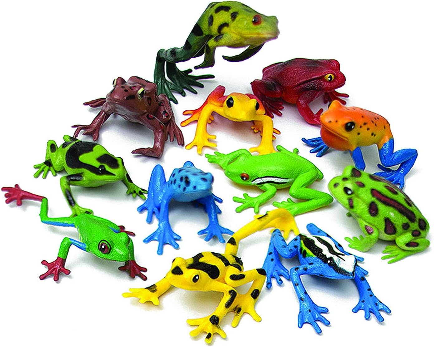 Wild Republic Frog Nature Tube, Amphibian Figures, Frog Toys, Educational Toys for Kids, 12 Piece Set