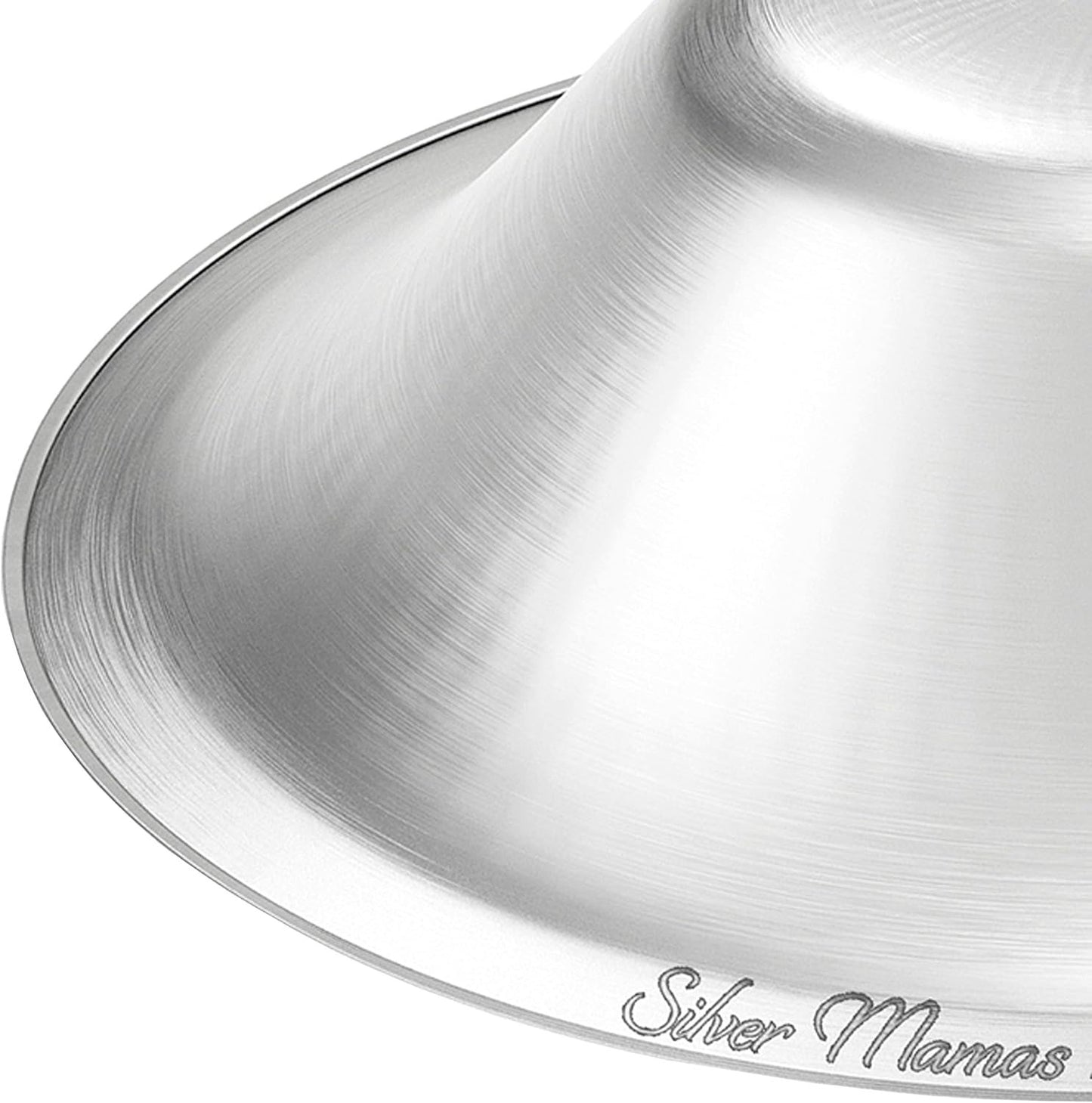 Silver Mamas Nursing Cups for Nursing Newborn, Silver Nipple Covers Breastfeeding, 925 Silver Nursing Shields, Healing Cups, Newborn Essentials Must Haves, Soothe Sore and Cracked Nipples (Medium)