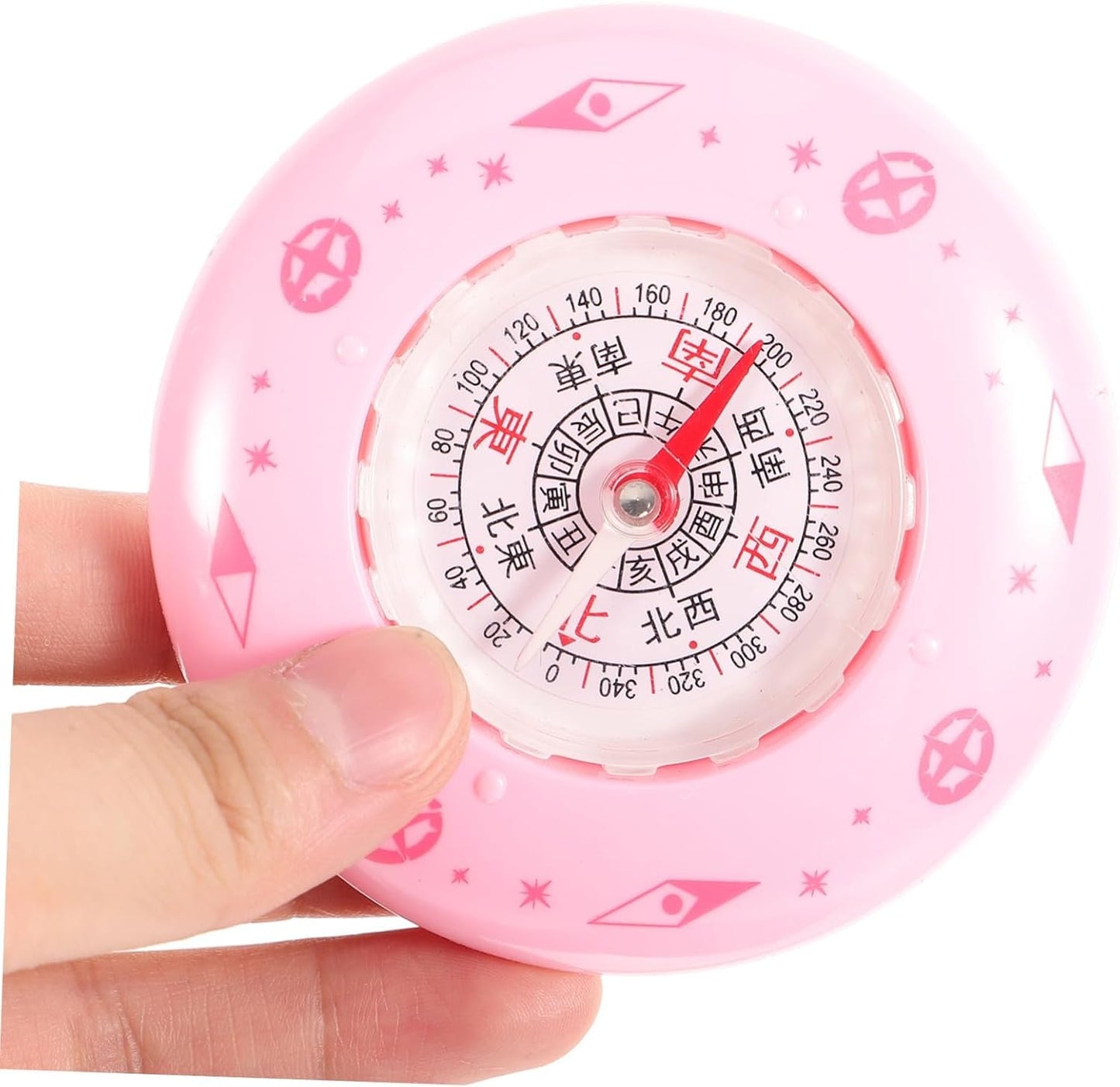 Yardwe Mini Outdoor Compass Plastic Metal Student Survival Gear Portable for Hiking Random Color