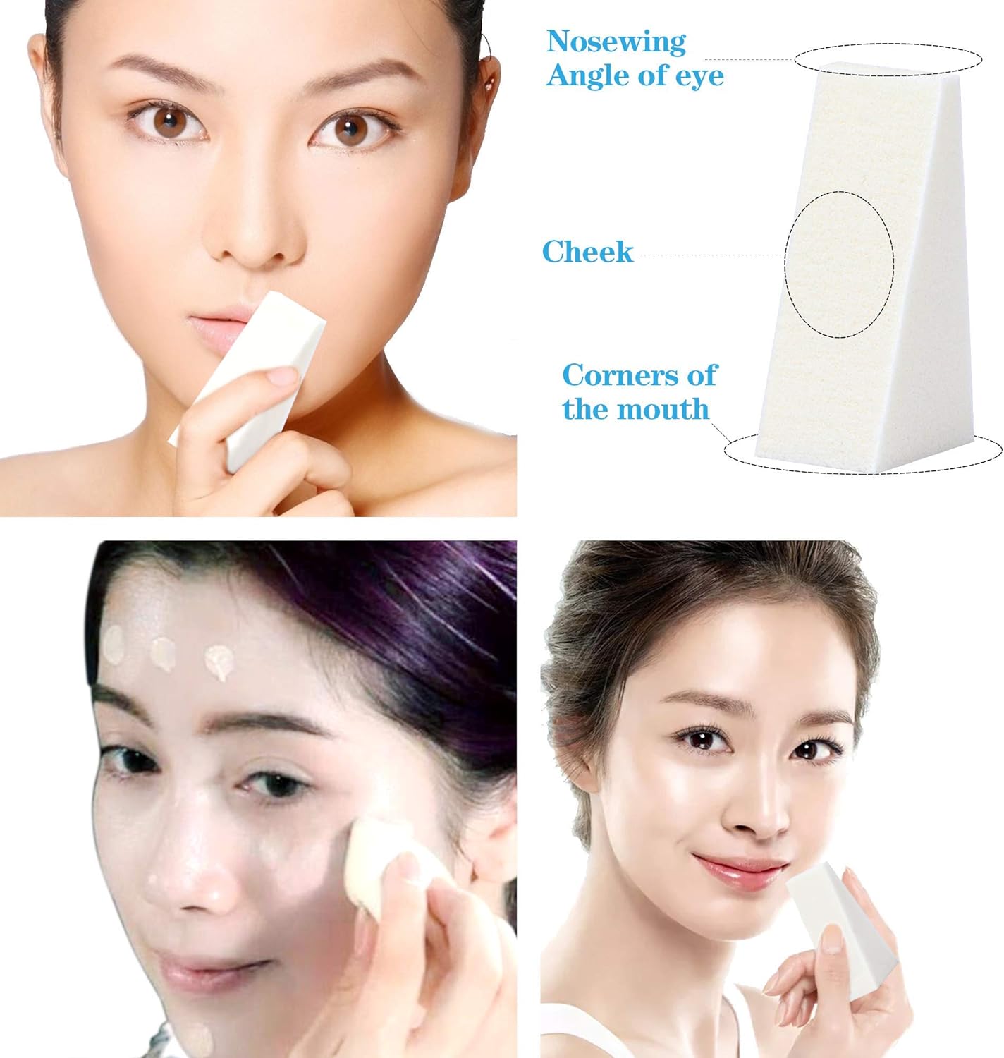 25pcs Cosmetic Puff Powder Puff Beauty Women's Makeup Wedge Foundation Sponge Blender to Make Up Tools Accessories