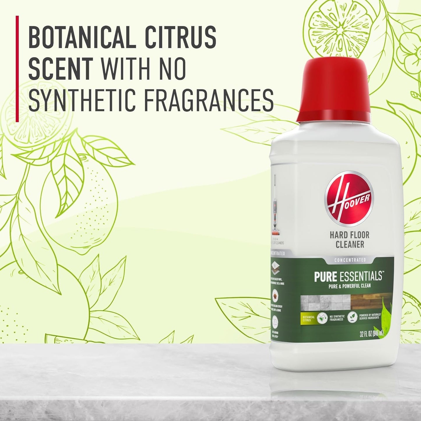 Hoover Pure Essentials Hard Floor Cleaner, Botanical Citrus, AH31460CA