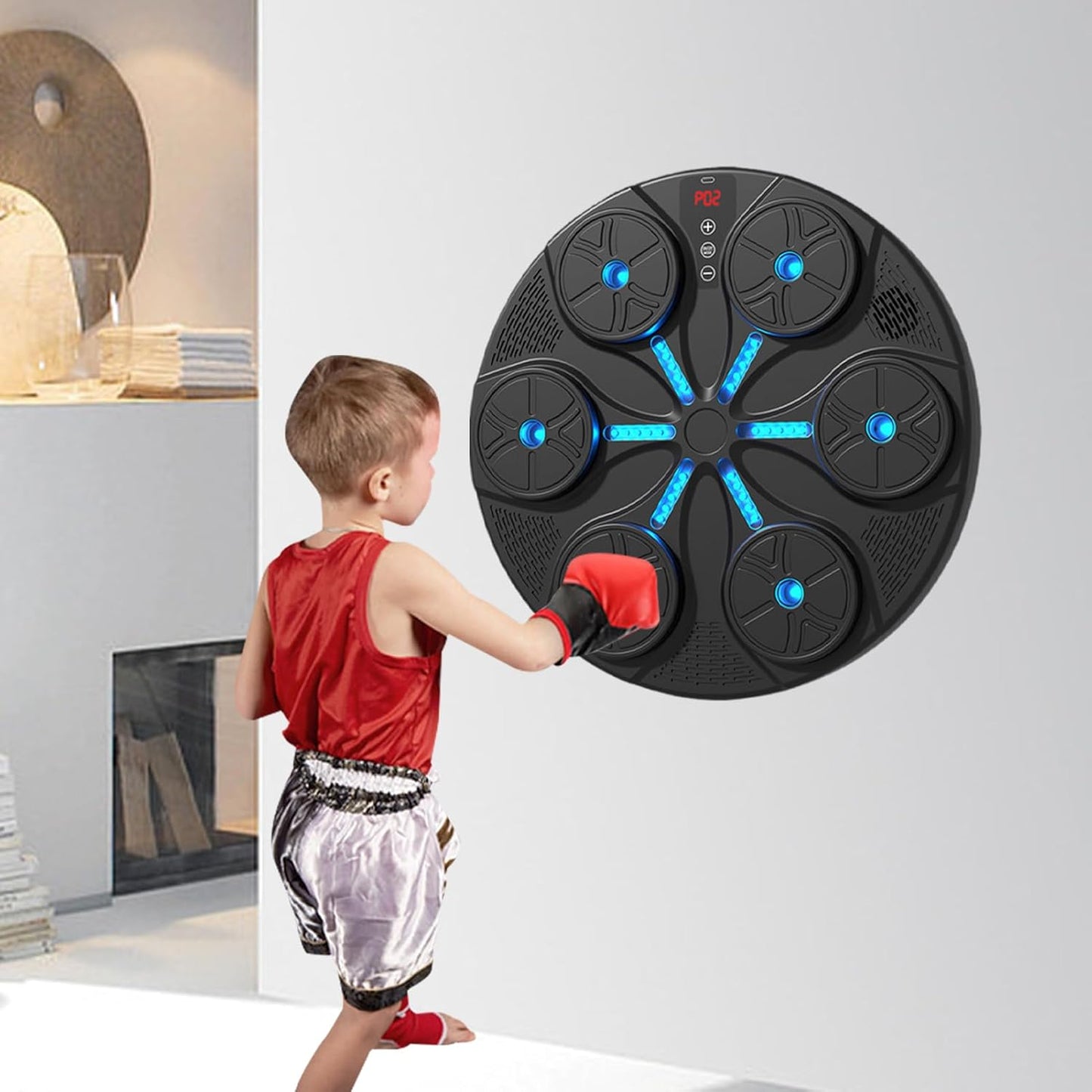 Music Boxing Machine, Smart Boxing Exercise Equipment, Punching Training Device for Home, Studio, and Gym Use, Interactive Indoor Workout Gear for Fitness and Fun