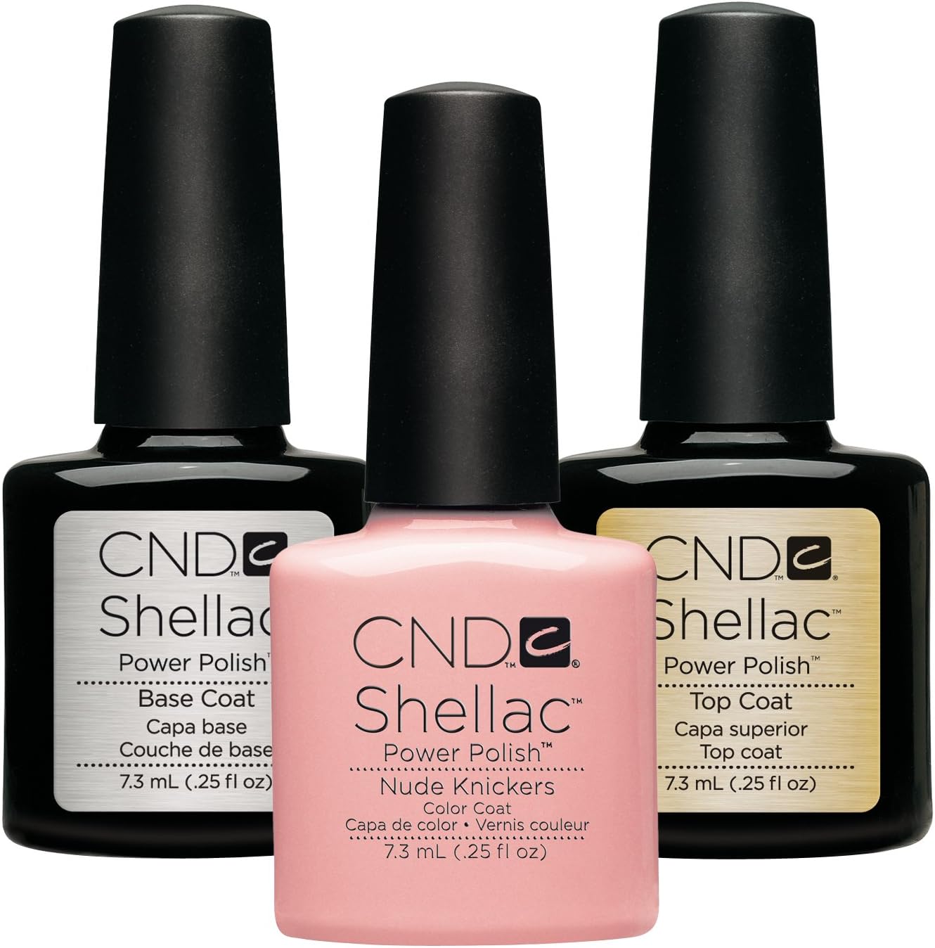 CND Shellac Nude Original CND Knickers Plus Plus Top Coat Base Coat 5 ml, 1 Pack (1 x 20 ml)