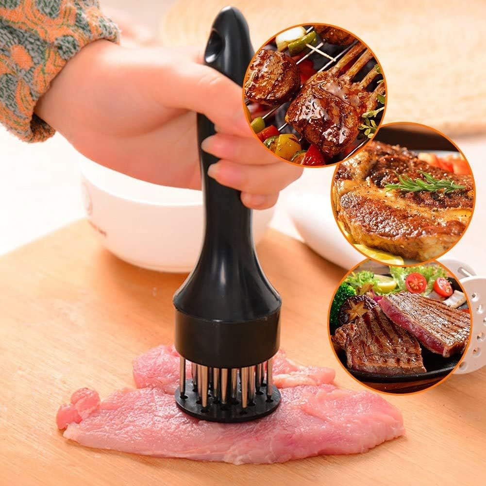 Meat Tenderiser Tool Stainless Steel Meat Tenderizer Needle Kitchen Cooking Tools for Beef/Veal/Steak/Chicken/Pork/Fish