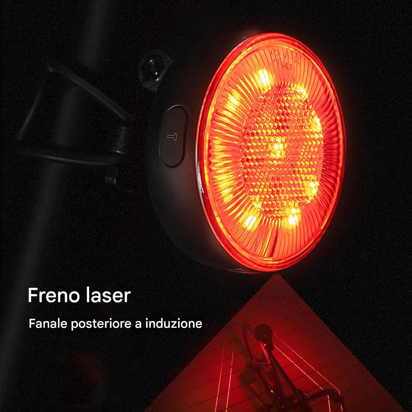 Bike Tail Light - Smart Brake Sensor Light For Bike - Rechargeable Waterproof Taillight With 5 Lighting Modes For Mountain Biking Road Cycling Urban Commuting