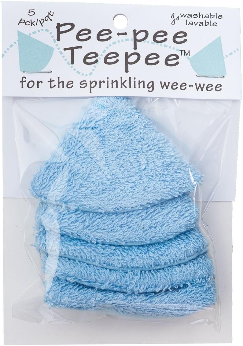 Pee Pee Teepee Terry Blue 5 pieces baby boy pee shield babyboy essentials peepeeeteepee baby diaper cover for boys teepee shield pee covers