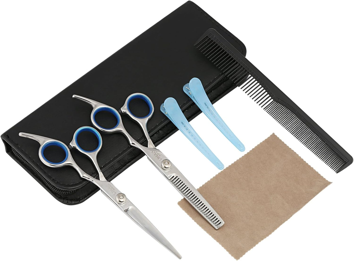 Set of Professional Hairdressing Scissors Hair Scissors with a Case (Set of 6)