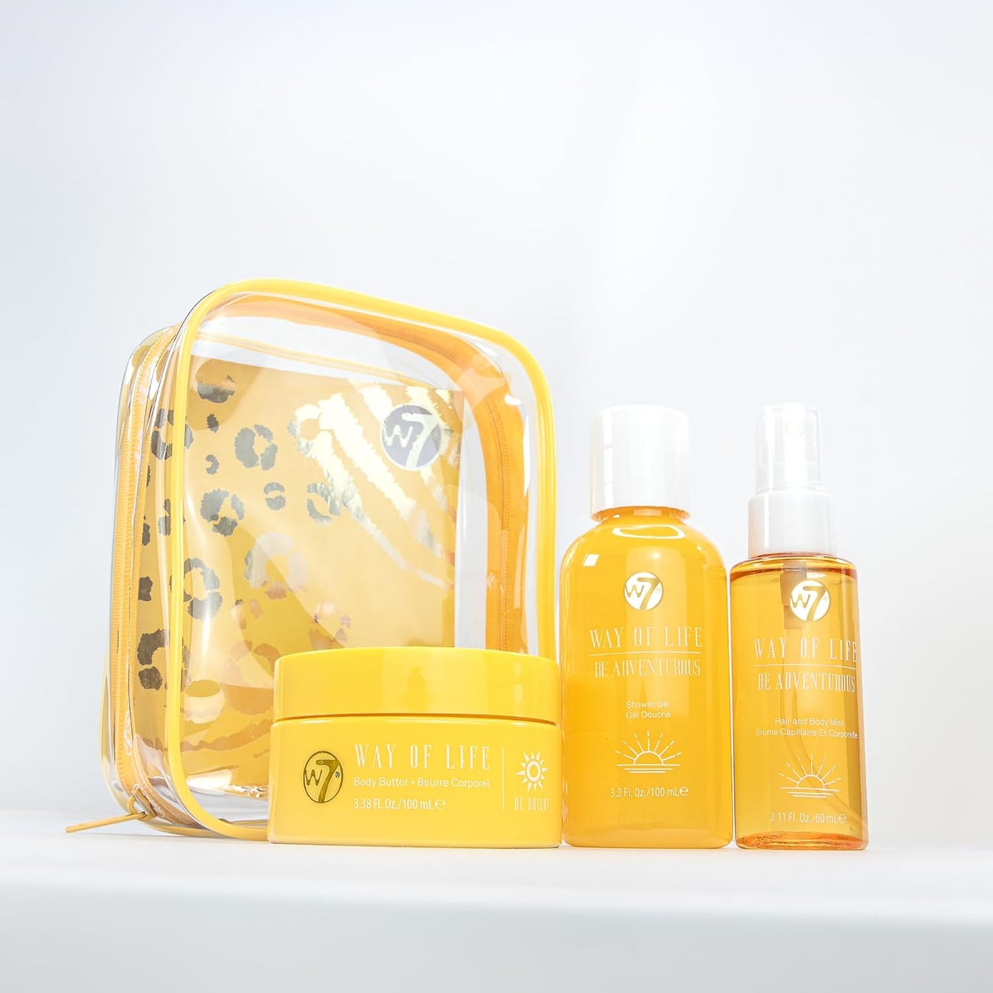 W7 VAY-CAY Be Adventurous Travel Skincare Set | Cleansing Shower Gel, Body Butter & Body Spray | Energizing and Moisturizing Products for Radiant Skin