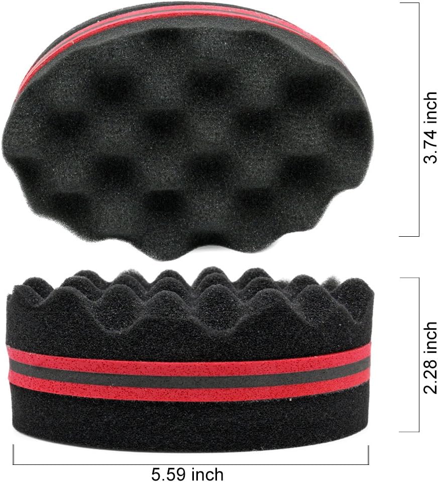 4 Pcs Varied Small Hair Twist Sponge Brush For Dreads Locking Twist Afro Curl Coil Wave Hair Care Tool (Blend)