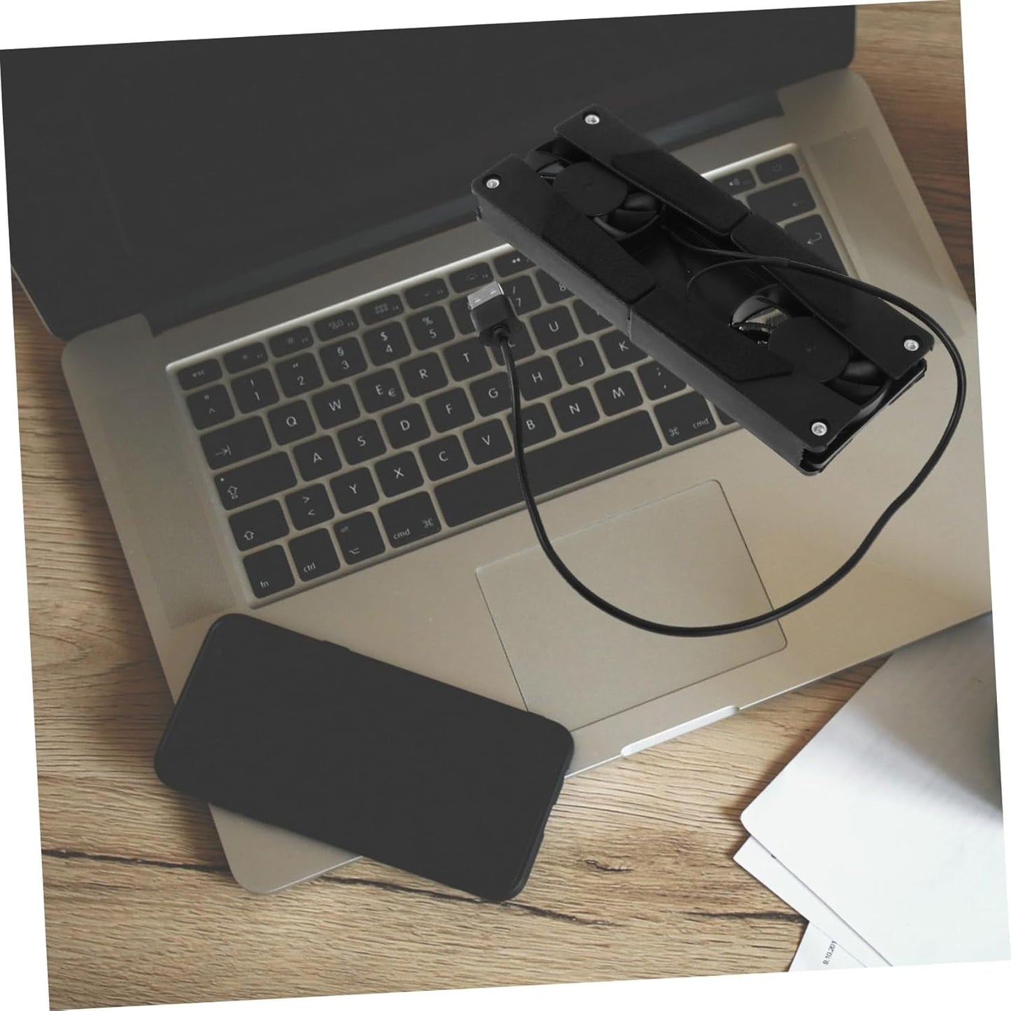 KALLORY Gaming Laptop Cooling Stand USB Powered Riser with Slip Feet for Laptops Efficient Air Cooling Design for Better Heat Dissipation Office