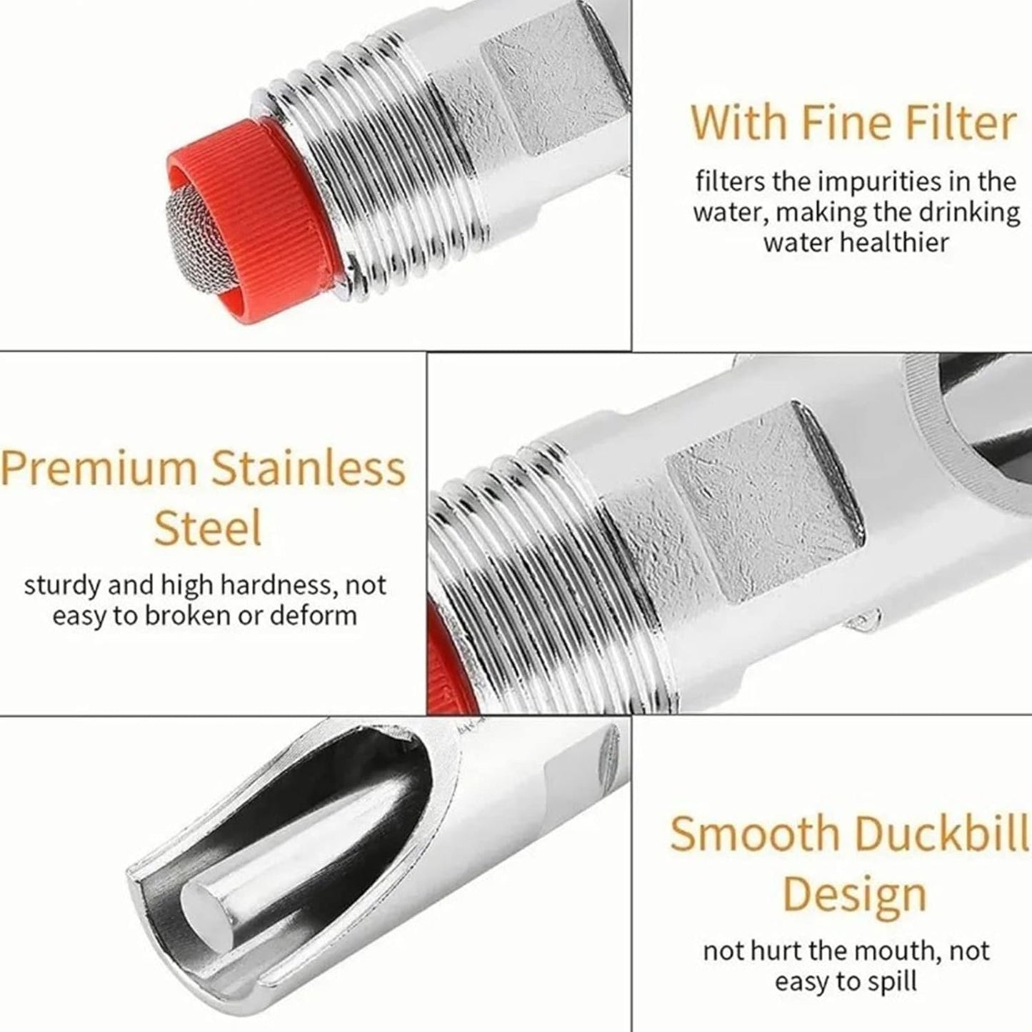 10 Pcs Stainless Steel Nipple Waterer, Automatic Poultry Waterers for Cattle Horses Pigs Sows Dogs Prevent Leakage Poultry Watering Drinker Nipple