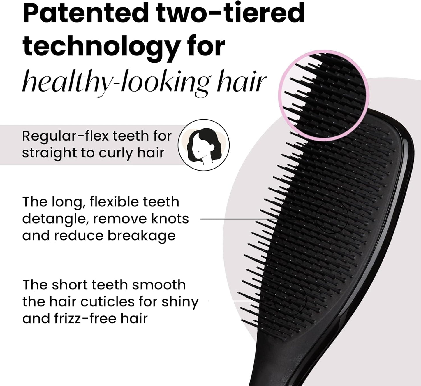 Tangle Teezer Wet Detangler Hairbrush - Liquorice Black