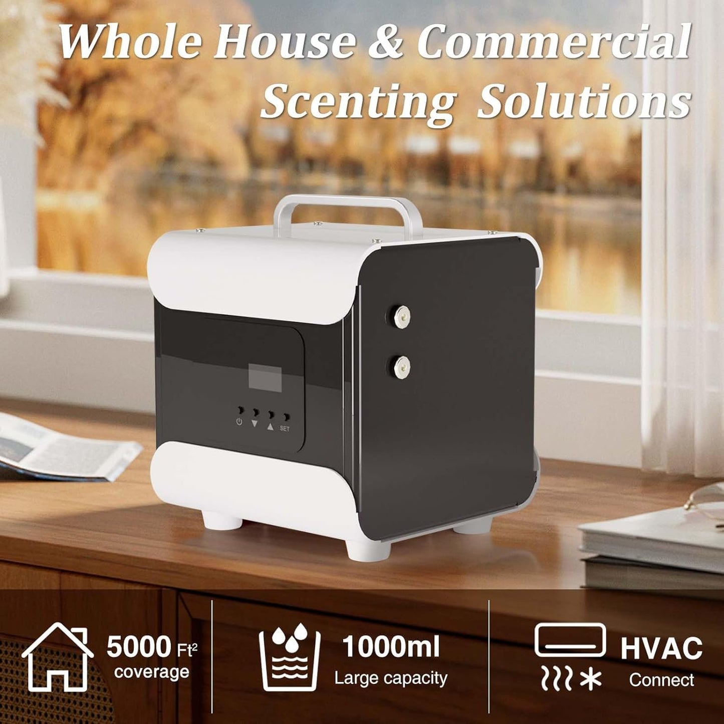 Lacidoll Whole House Aroma Diffuser, 5000 Square Feet Coverage, Wi-Fi & Bluetooth App Control, 1000ml Hotel Collection, Waterless Cold Air Diffuser for Room
