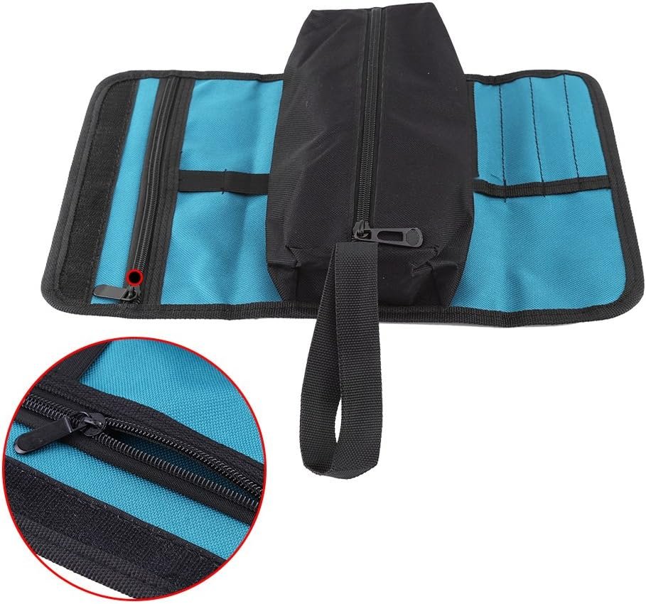Foldable Maintenance Tools Storage Holder Roll Bag Professional Electrician Techincian Homeowner Tools Organizer Bag Oxford Cloth Convenient Carry with Hand Strip