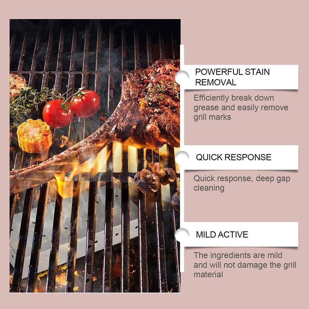 Wmool 120ml Portable Outdoor Barbecue Rack Cleanser Atomizing Strong Deoiling Stain Outdoor Easy Removal Use Cleaning Essentials Remover For Kit Grate Grill, Spray BBQ Degreaser BBQ &