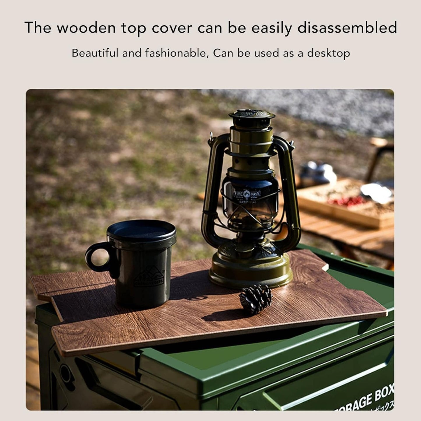 Wheeled Camping Storage Box, Folding 50L 100kg Load Multifunction Lidded Storage Bin Trunk Organizer with Lid, Camping Storage Containers for Outdoor Car Picnic Garage Home (OD Green)