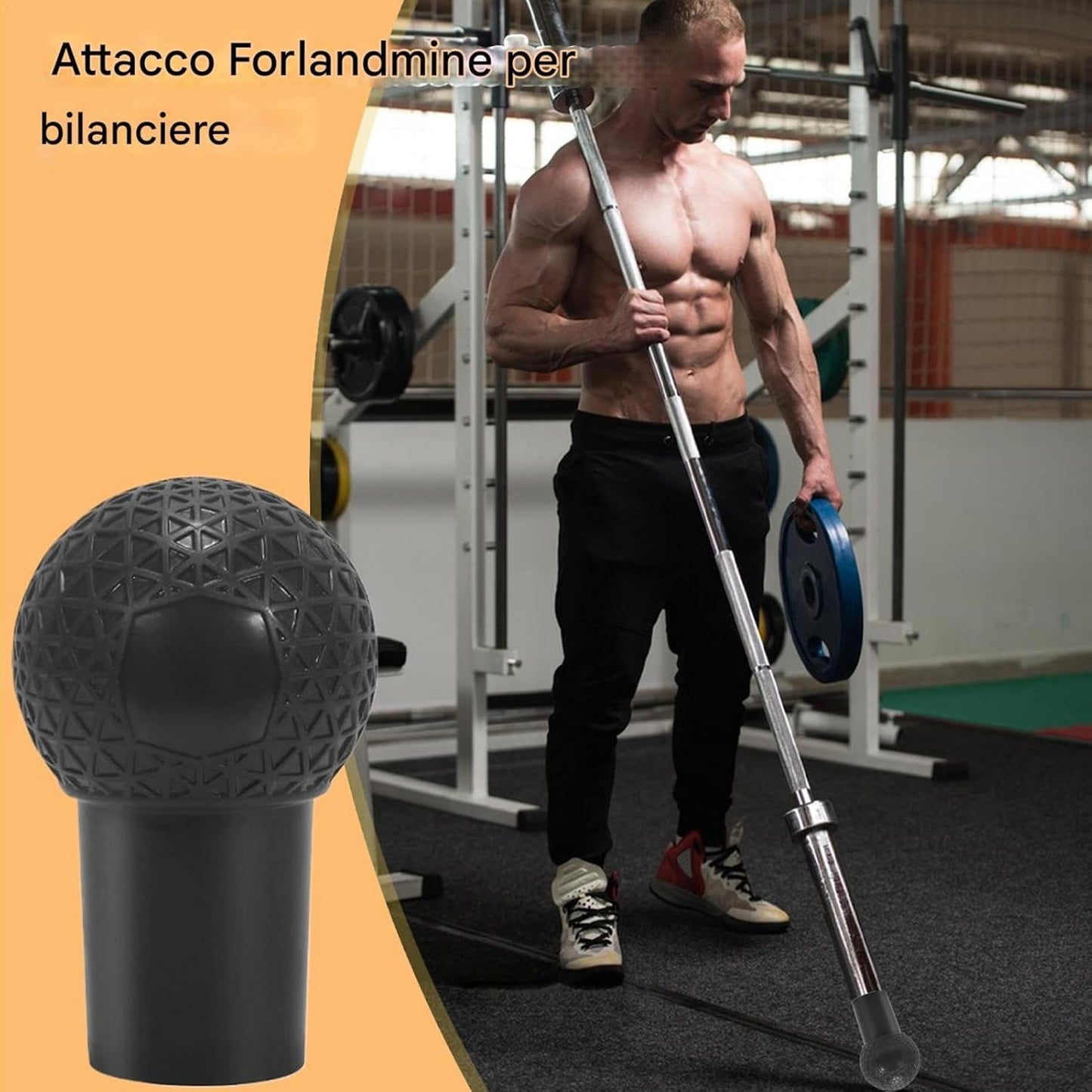Barbell Row Attachment, Heavy Duty Barbell Gym Equipment, 360 Degree Rotation Design, Home Workout Accessory, Strength 6.5x3.94 Inches, Fitness Exercise Gear**