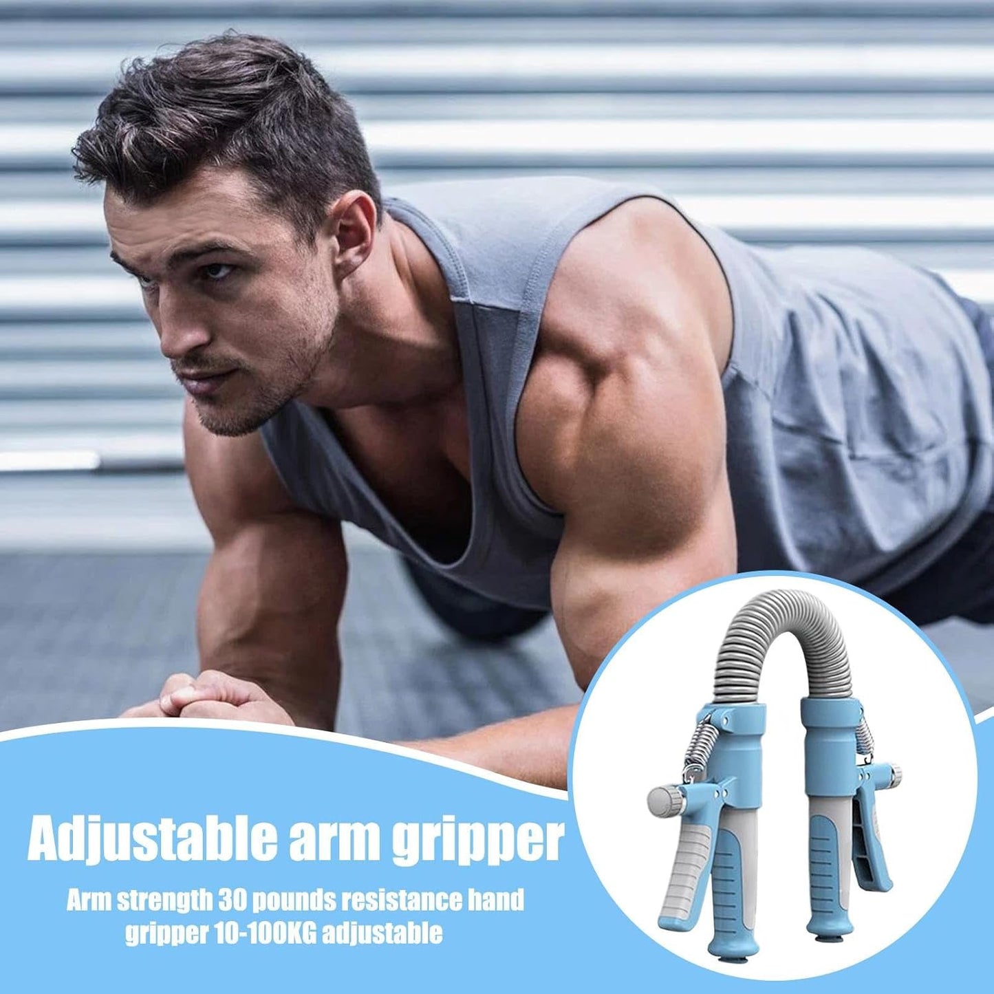 Arm Muscle Trainer, Chest Strength Equipment, Forearm Resistance Tool, Adjustable Grip Device, Compact Exercise Gear, Ideal for Upper Body Workouts, Shoulder Conditioning, Home Fitness Routines
