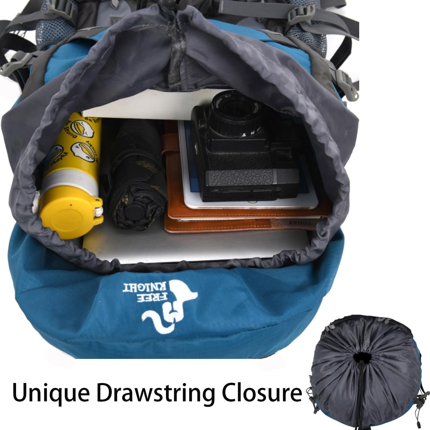 Bseash 60L Waterproof Hiking Camping Backpack with Rain Cover, Lightweight Outdoor Sport Travel Daypack for Climbing Touring