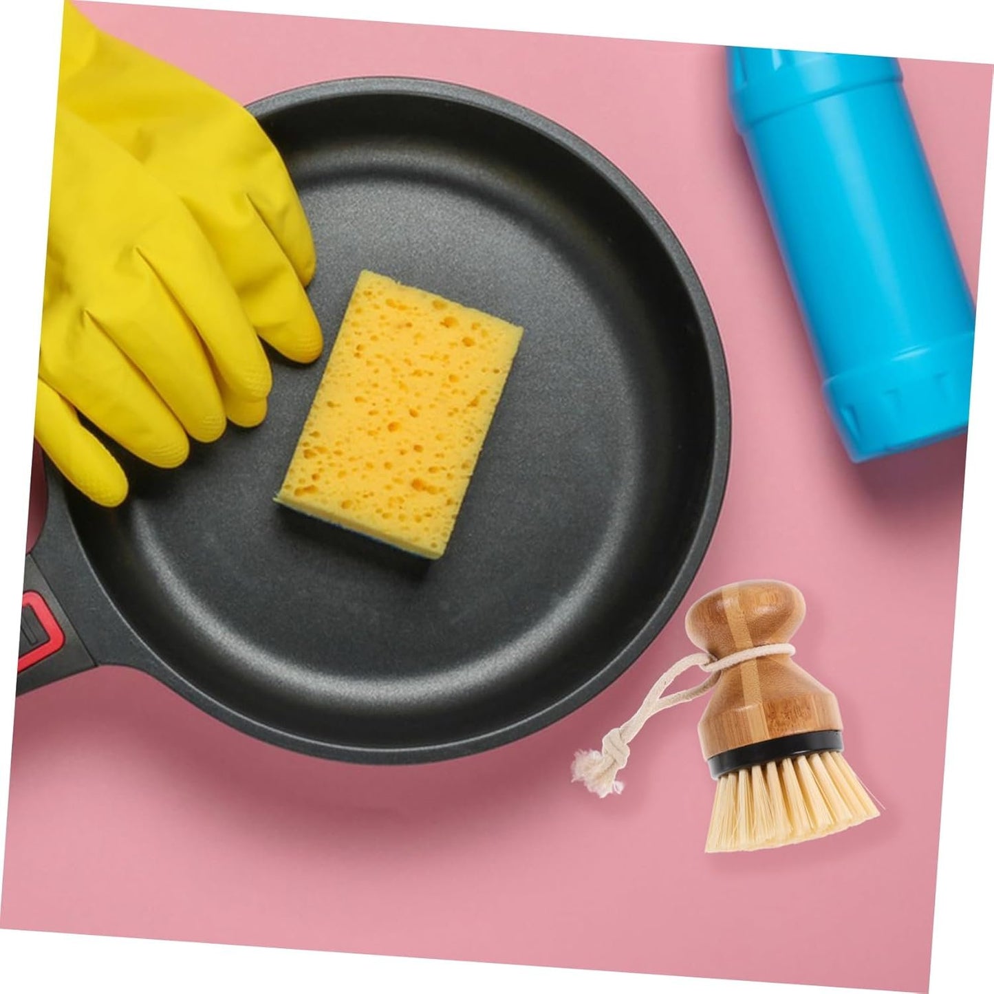 Alipis 2pcs Handle Dish Brush Ergonomic Dish Scrubber for Pots Pans Sinks Stovetops Kitchen Cleaning