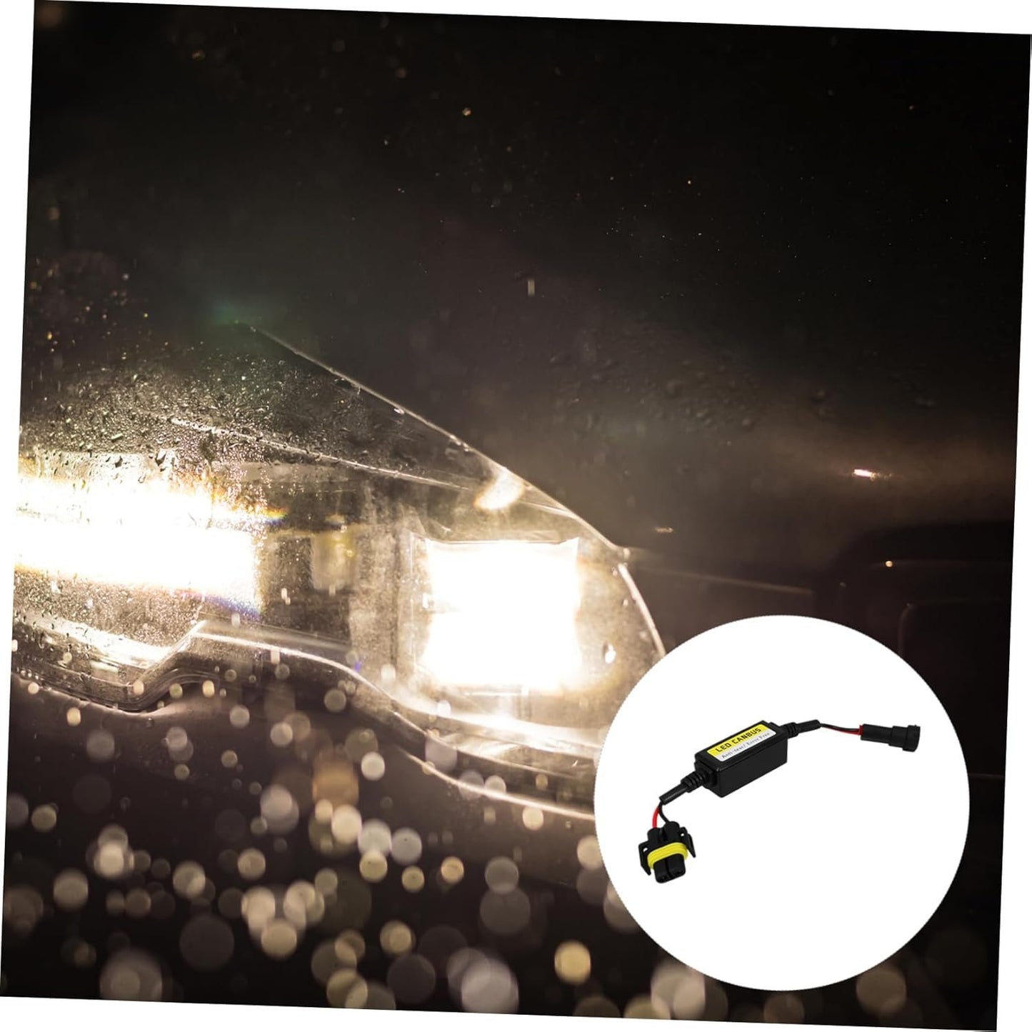IMIKEYA Car LED Headlight Decoder EMC Filtering Technology Compatible with Prevents Flickering
