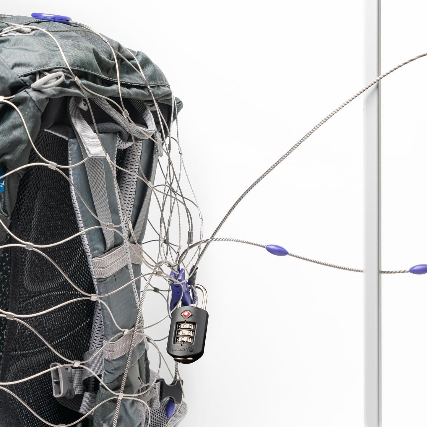 Pacsafe 85L Backpack and Bag Protector, Metal