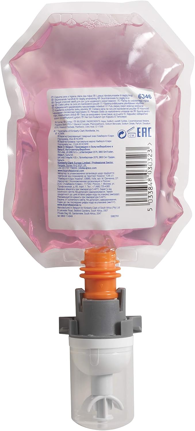 Scott Essential 6346 Daily Foam Hand Wash Pink 12 x 200ml (Total 3ml)