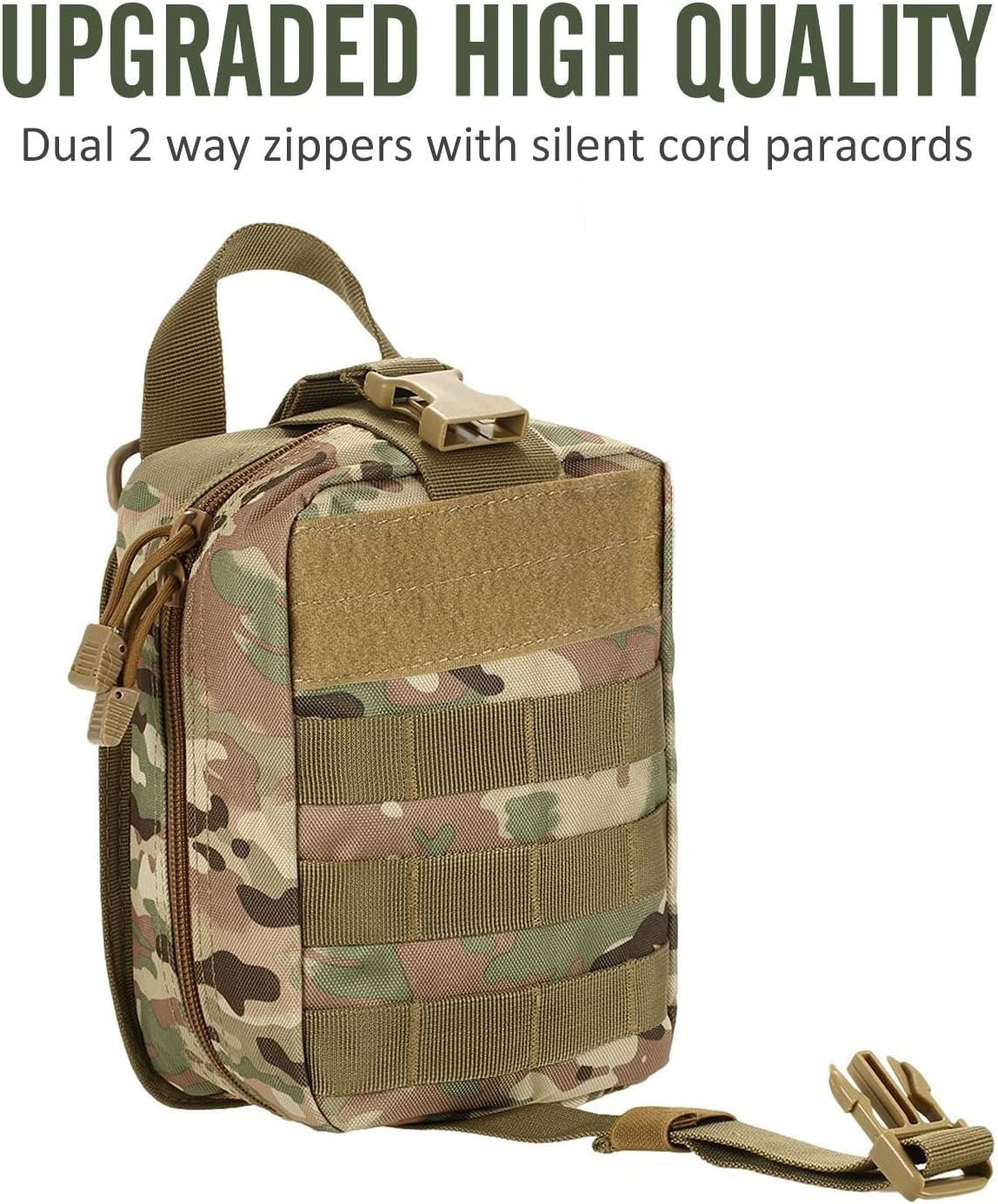 ifak molle First aid Bag EMT Tactical Pouches Rip-Away Medical Pouch Utility Rescue Emergency Trauma Accessories Tools Bag Military Belt Pouch (camo)