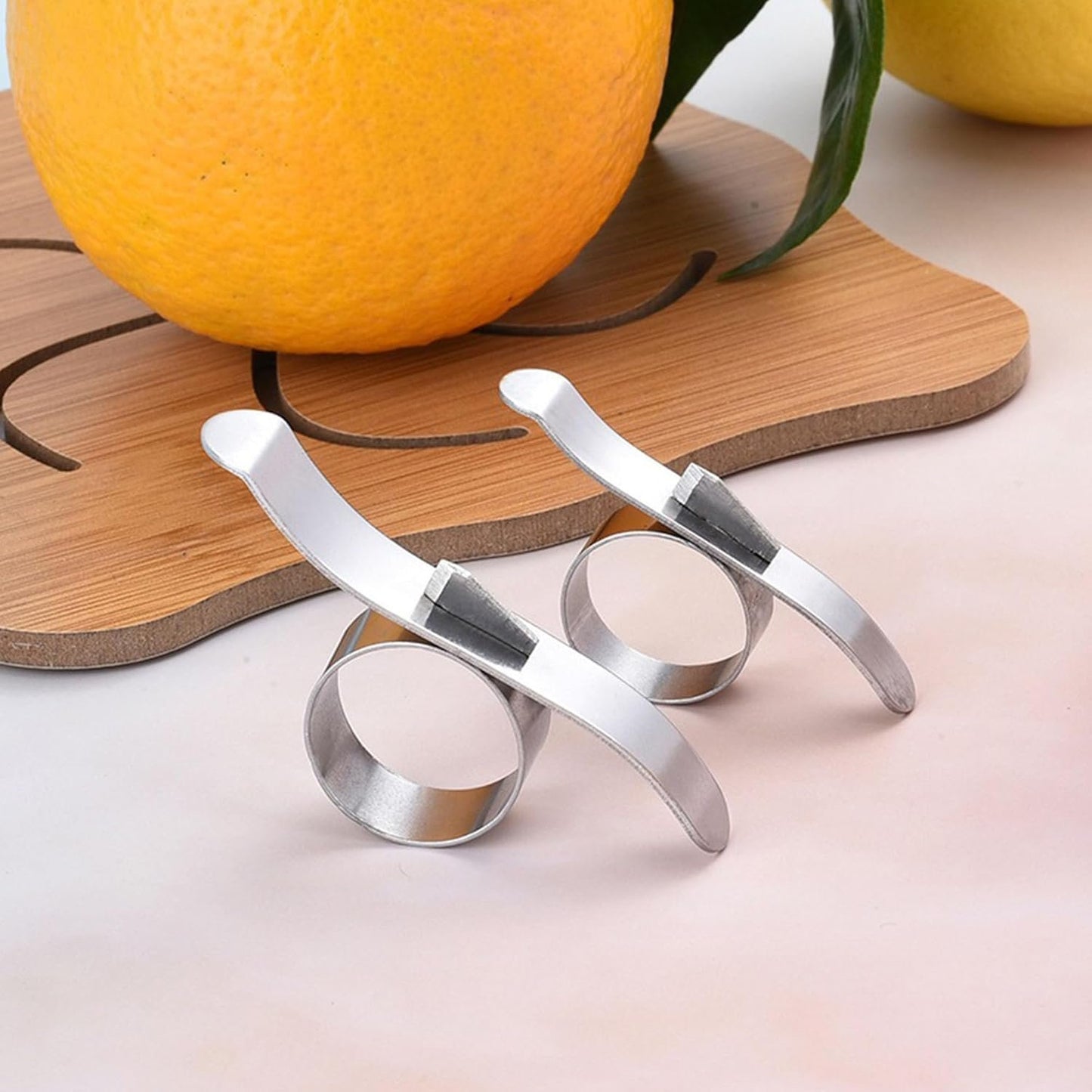 YUEMING 2 Pieces Orange Peelers Fruit Peelers Peeling Tool Citrus Peeling Citrus Remover Stainless Steel Slicer Kitchen Gadget for Orange
