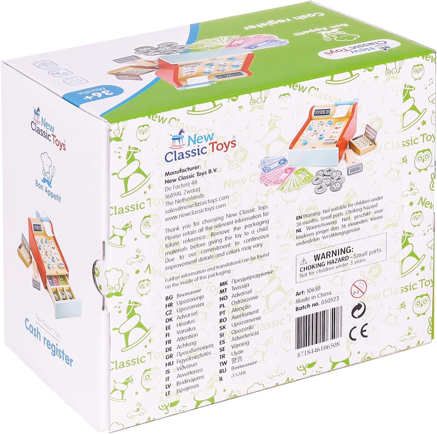 New Classic Toys Cash Register 10650 Red Cash Register Set