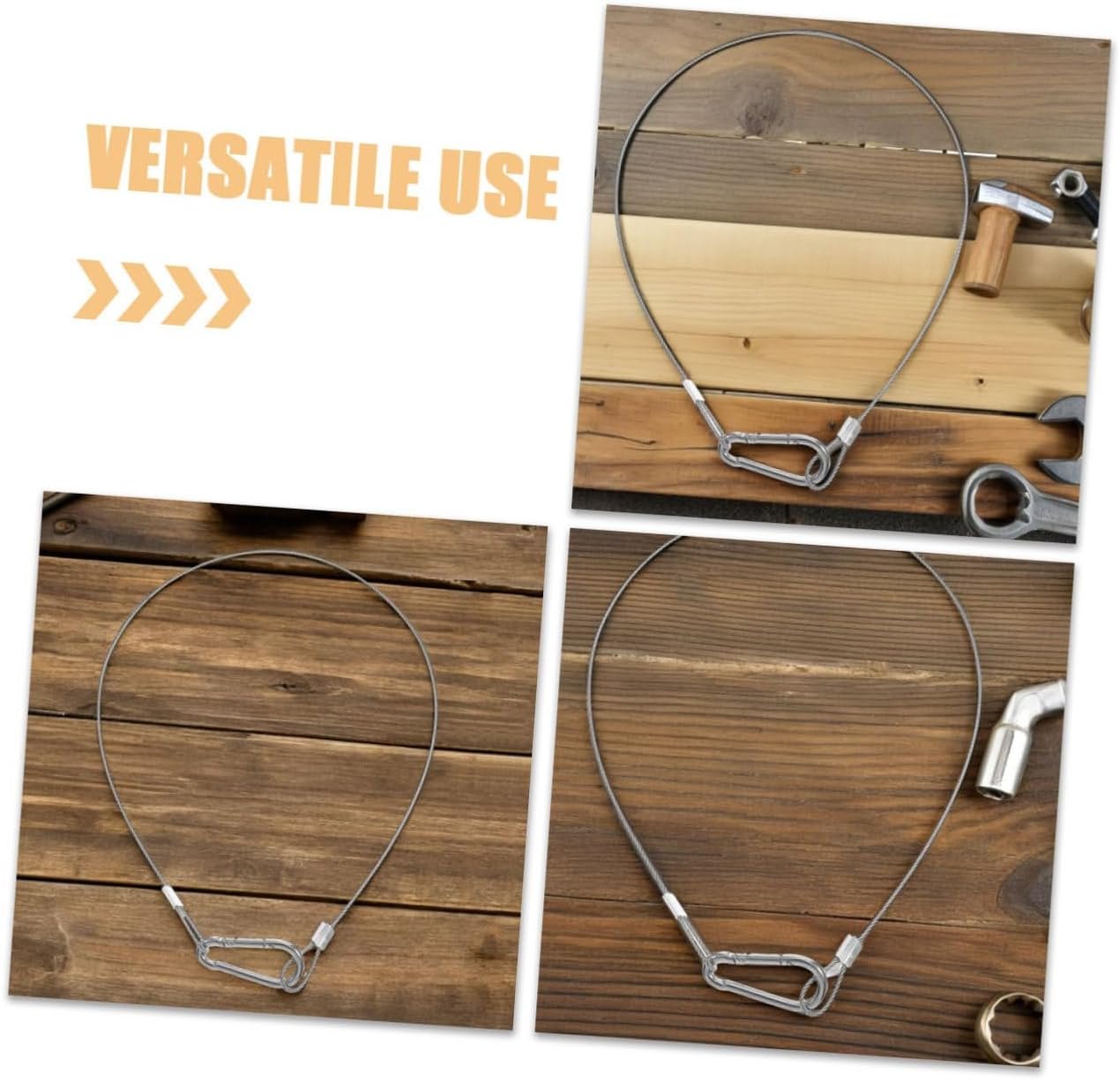 ULTECHNOVO Security Cable Loops Heavy Duty Cable Locks for Luggage Rack Safety Stage Lights Plant Lights