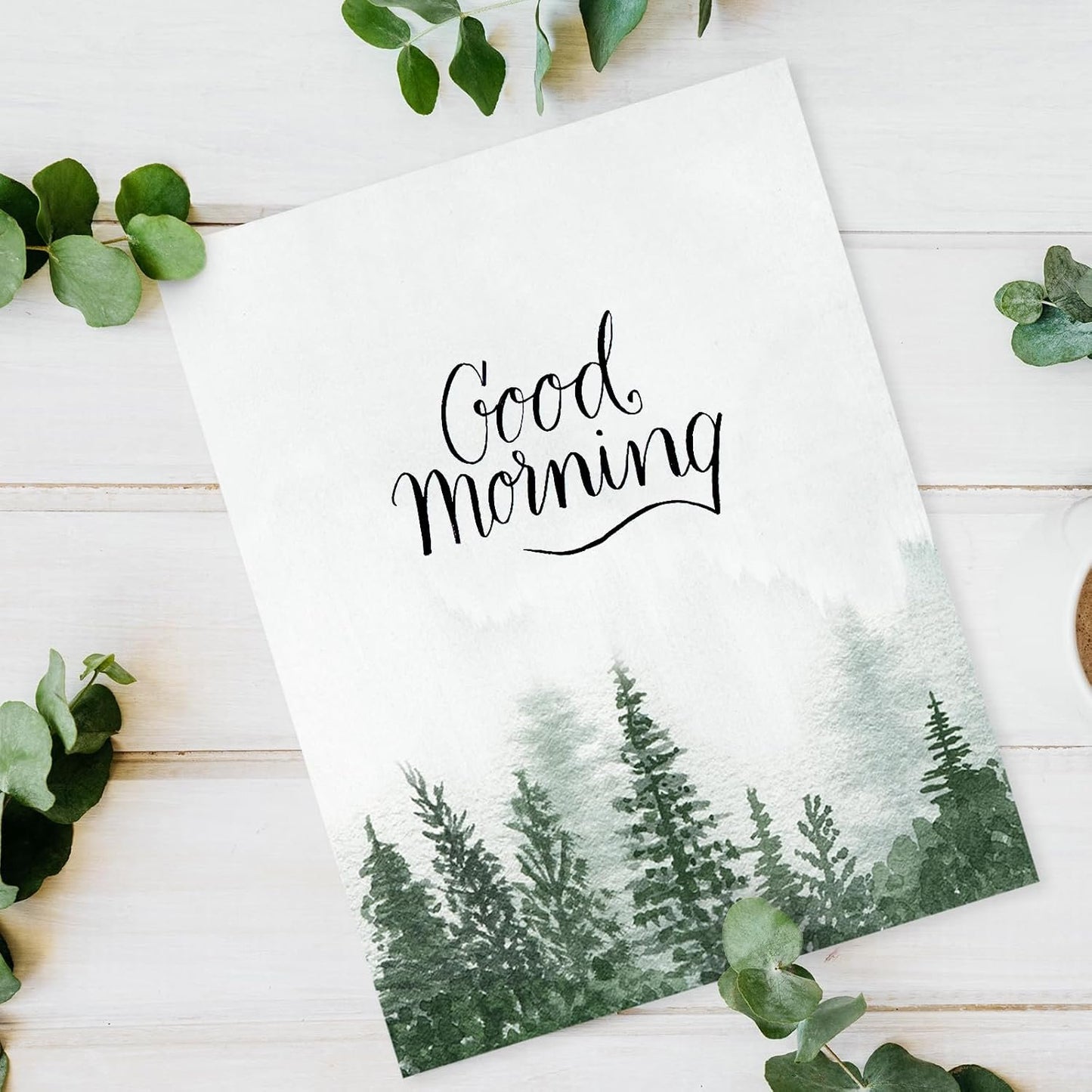 Generic AnyDesign 60 Sheet Forest Stationery Letterhead Paper Watercolor Forest Writing Paper Greeting Paper for Party Invitations School Printing, 8.5 x 11 Inch