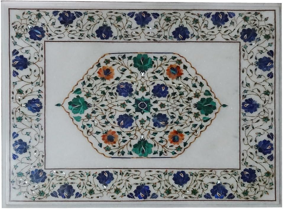 crafts look Marble Dining Table Top Handmade Pietra Dura Inlay Patio Home Decor