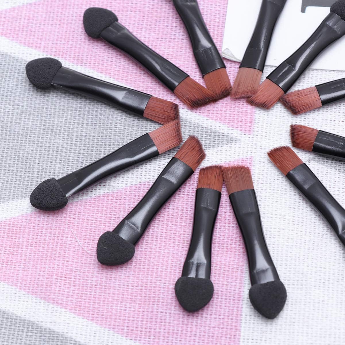 20 Pezzi pennello per ombretto spugnetta per il trucco degli occhi occhio di trucco mini makeup brush set accessori make up ombretto occhi ombretti occhi pennello per sfumare Black Didiseaon