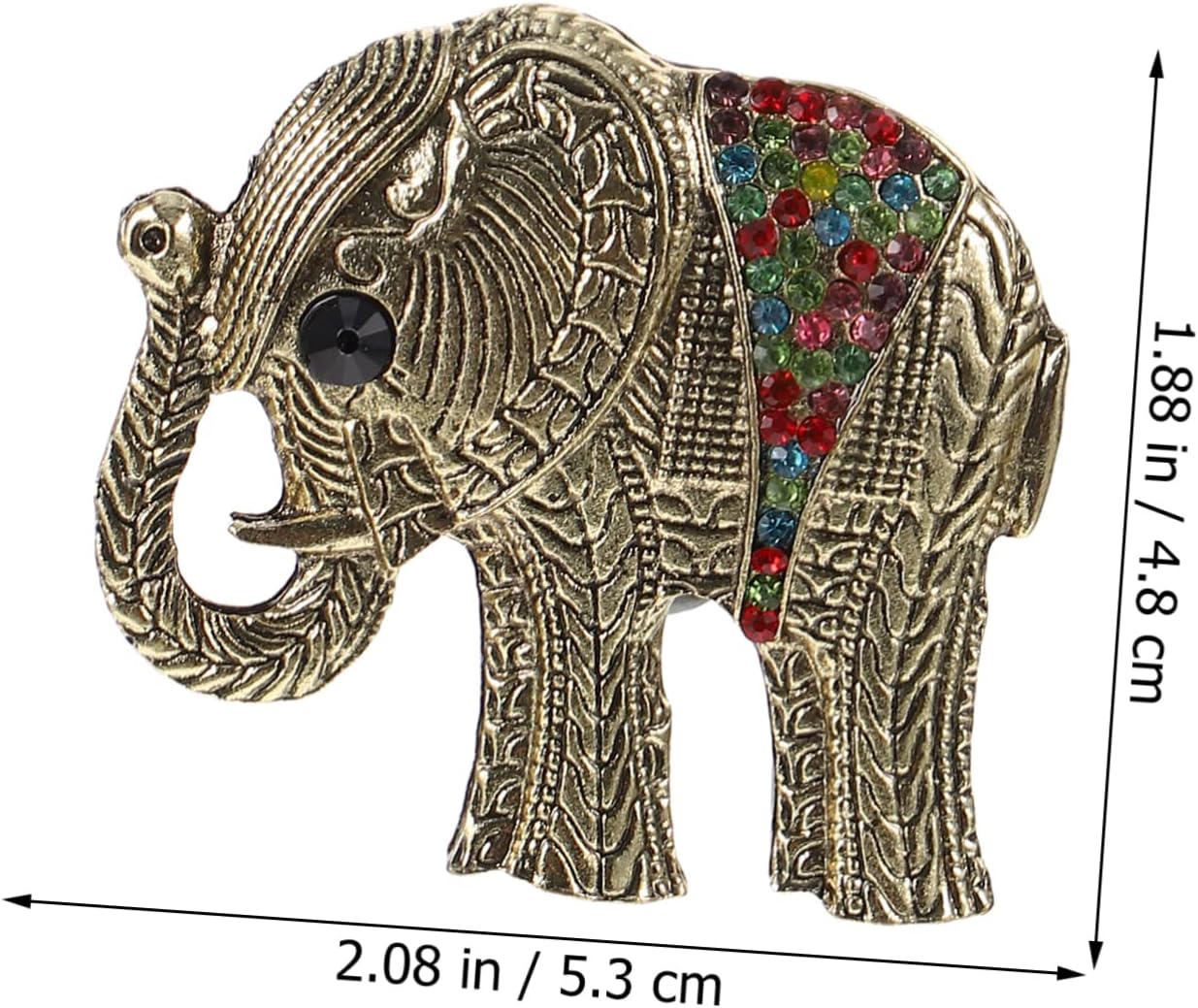 ERINGOGO 2sets Elephant Shaped Car Air Freshener Aroma Diffuser Clip Metal Odor Control Non-slip Ideal for Car Office Home 2pcs*2