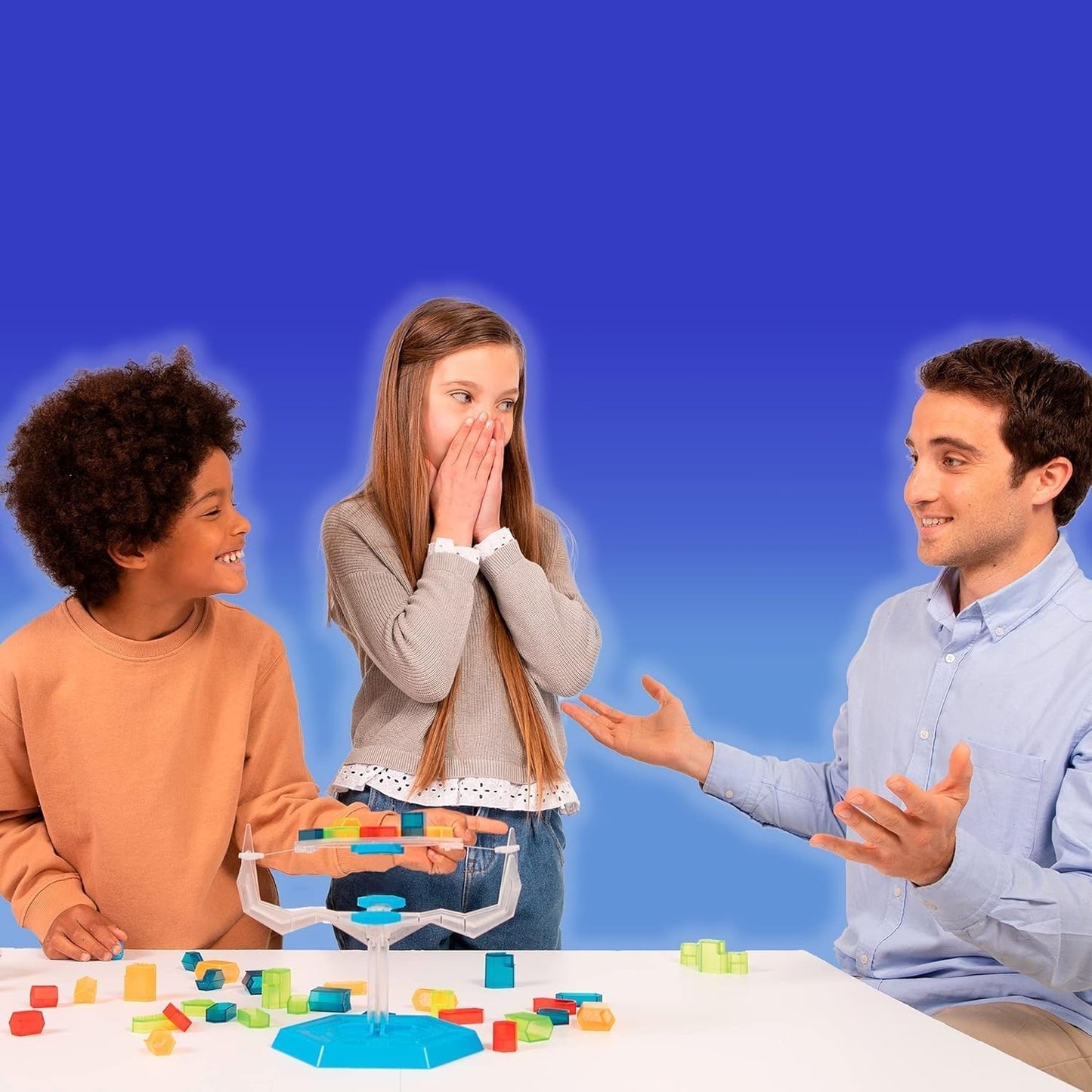 Play Fun BY IMC Toys Gravity Tower | Build a Tower with Blocks on an Unstable Floating Base, Defying Gravity - Fun Educational and Skill Game for Kids Ages 6+