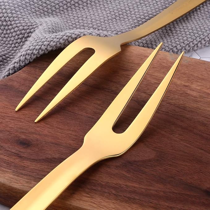 Stainless Steel Kitchen Utensil Set -8 Cooking Utensils, Colorful Titanium Plated Set Kitchen Tools Gadgets Cake Shovels/Plain Spatula, Potato Masher, Spoon, Slotted Spoon-Gold