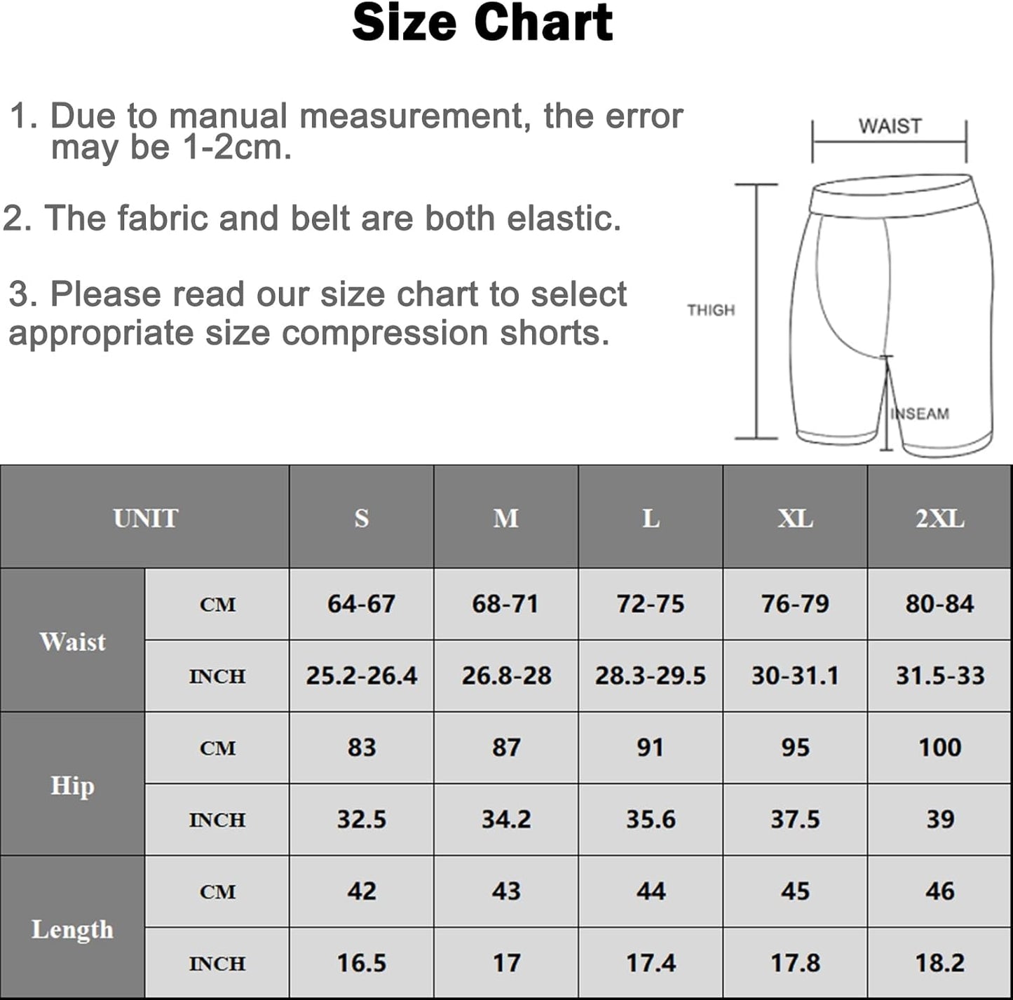 Smatstyle Men's Compression Shorts Running Shorts Sports Shorts Fitness Shorts Base Layer Short Gym Leggings Quick Dry Breathable