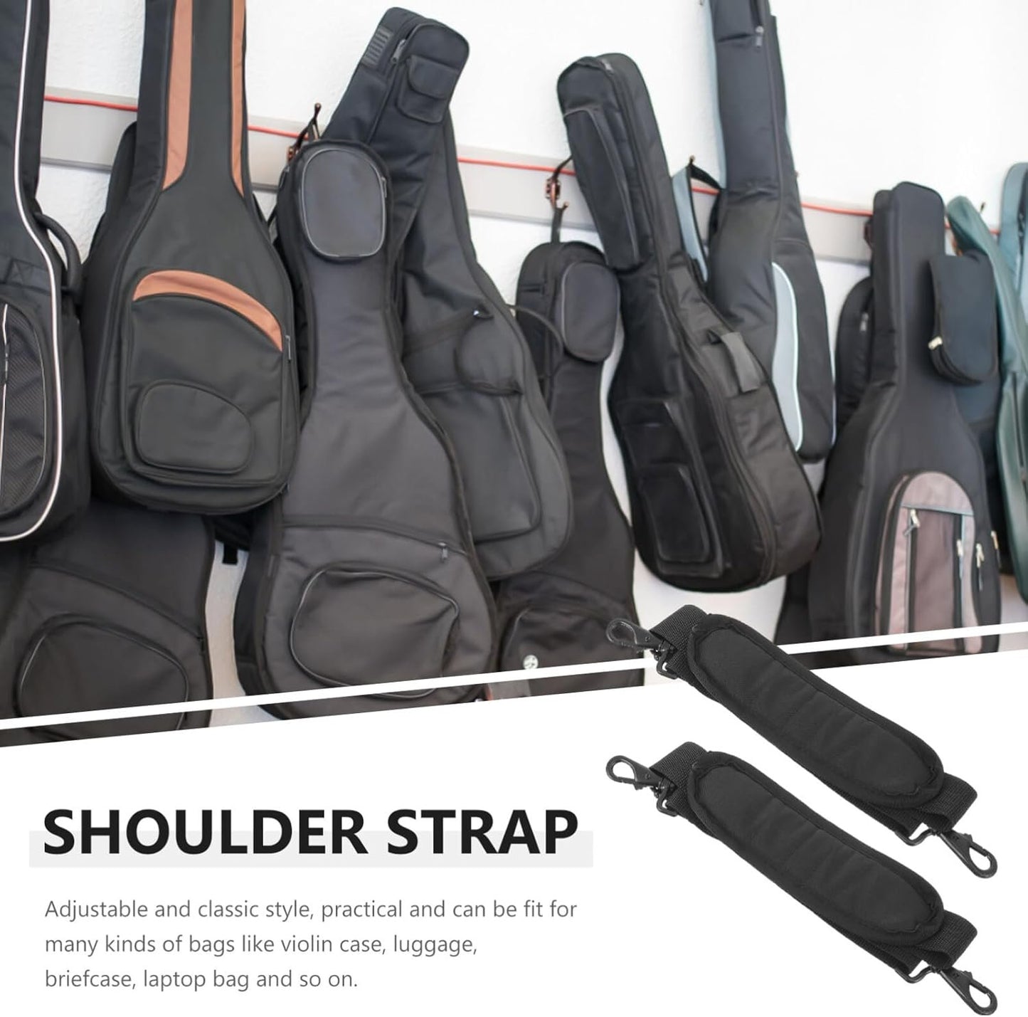 VICASKY Bag Straps Crossbody and Suitcase Strap Belt 2pcs for Luggage Padded for Bag