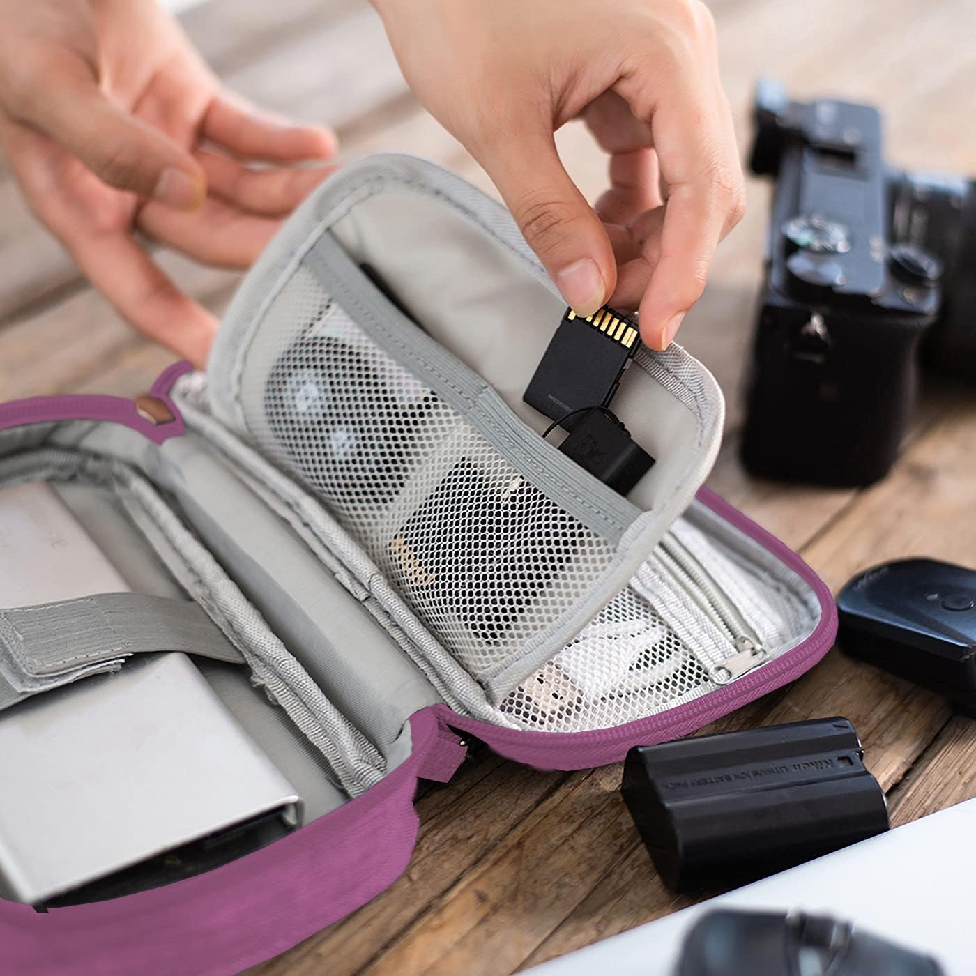 Ruyosn Cable Organizer Bag Waterproof Cable Bag Small Pocket for Hard Drives, Electronic Accessory