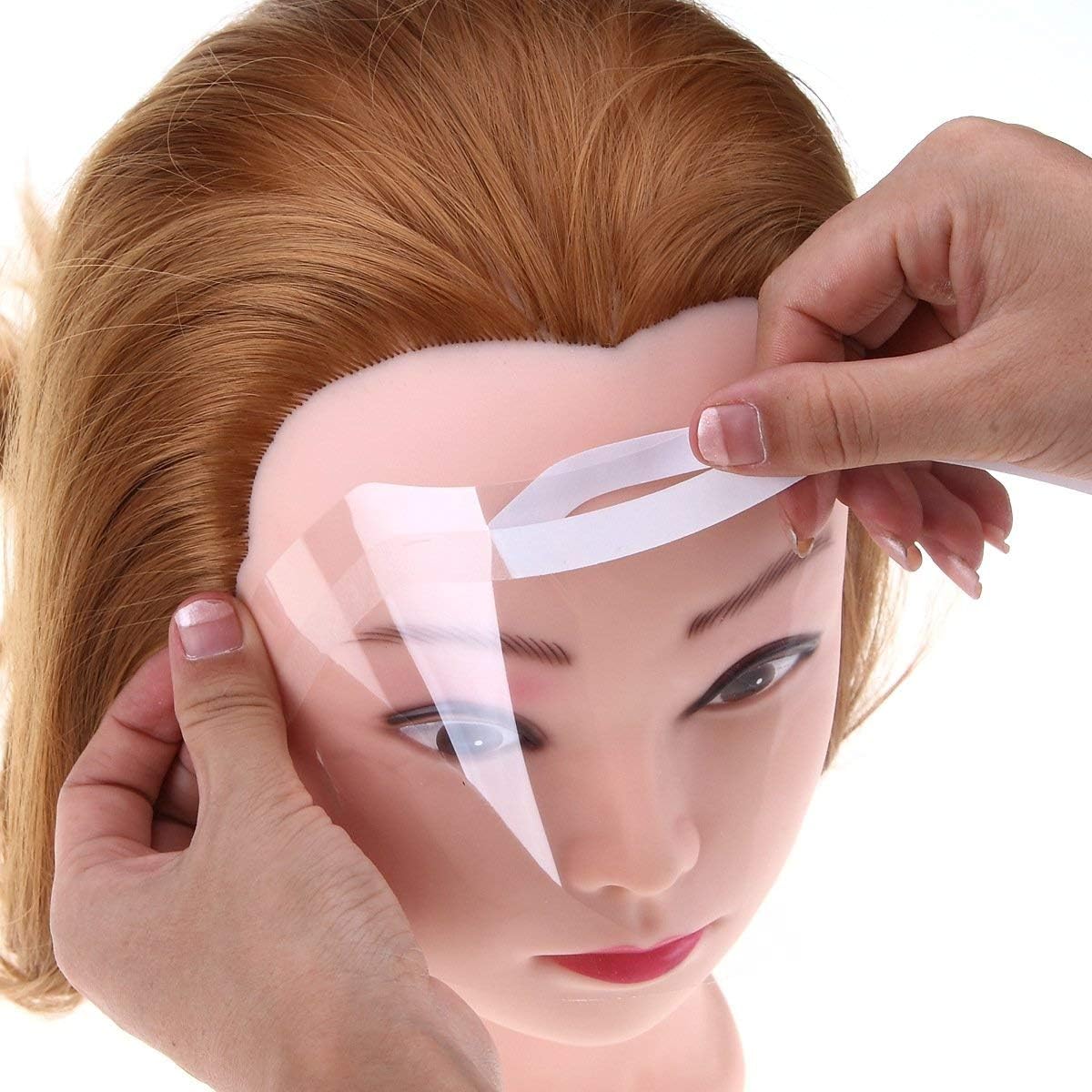 LWBTOSEE 50pcs Hairdressing Haircut Face Mask Shield Cover Hair Cutting Dyeing Protector with Handle Pro Salon Hair Styling Care Tools